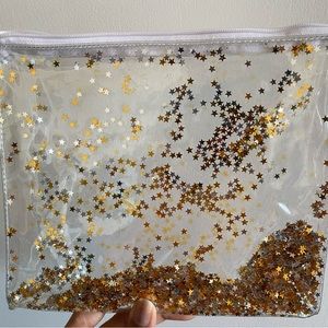 Clear Star Confetti Pouch